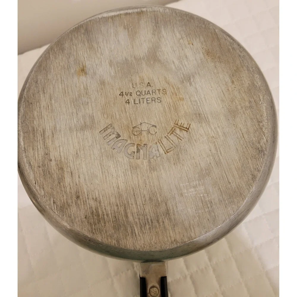 VTG GHC Magnalite Guardian Service Cast Aluminum Pot Pour Spouts Lid MCM Kitchen